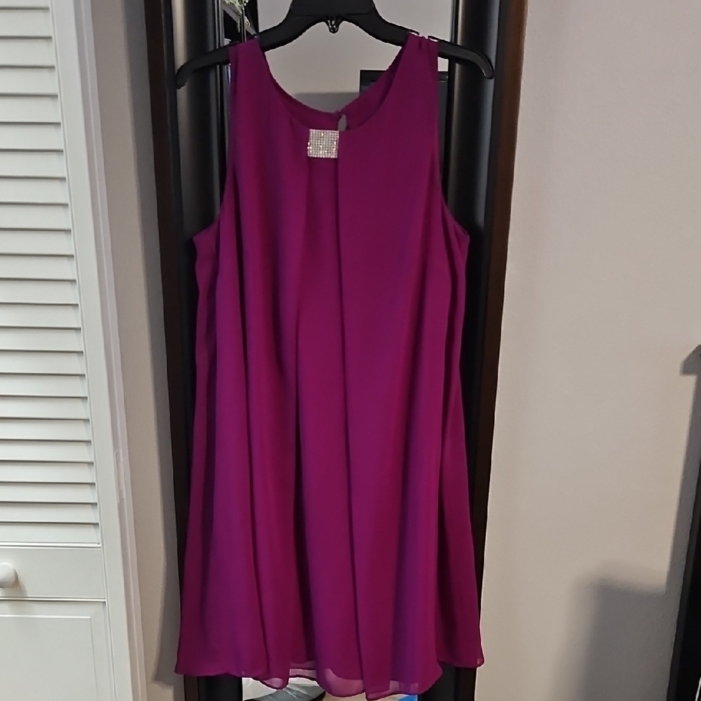 Elegant Purple Sleeveless Dress